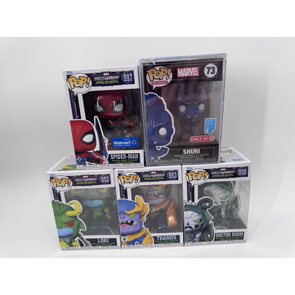 Funko Marvel Mech Strike Monster Hunters Boxed LOT OF 5 990 997 993 992 73 Art